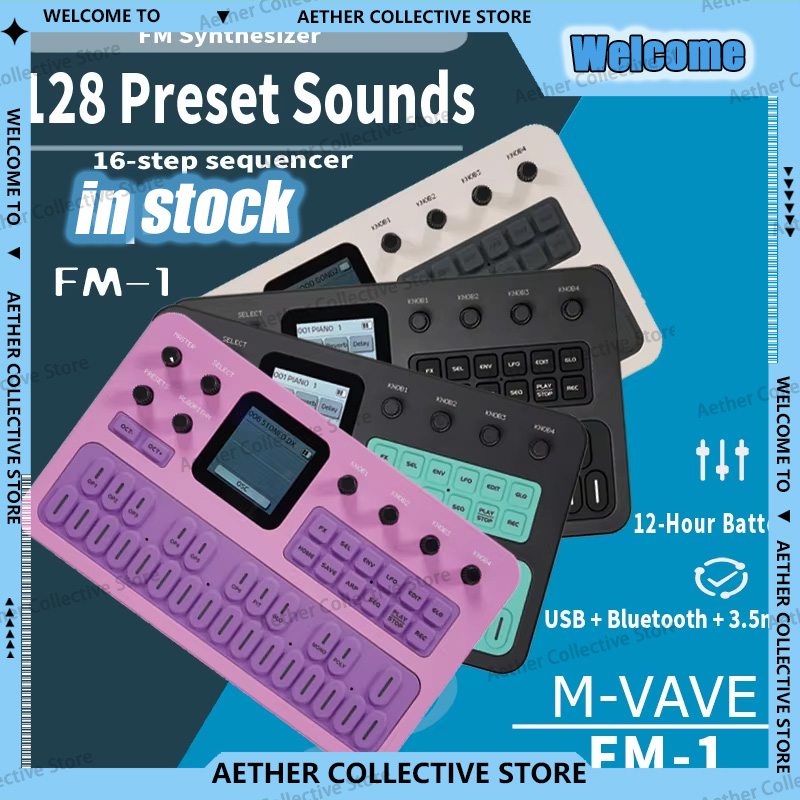 Midi Controller Pad - M-VAVE FM1 เครื่องสังเคราะห์เสียง FM แบบพกพา คอนโทรลเลอร์
