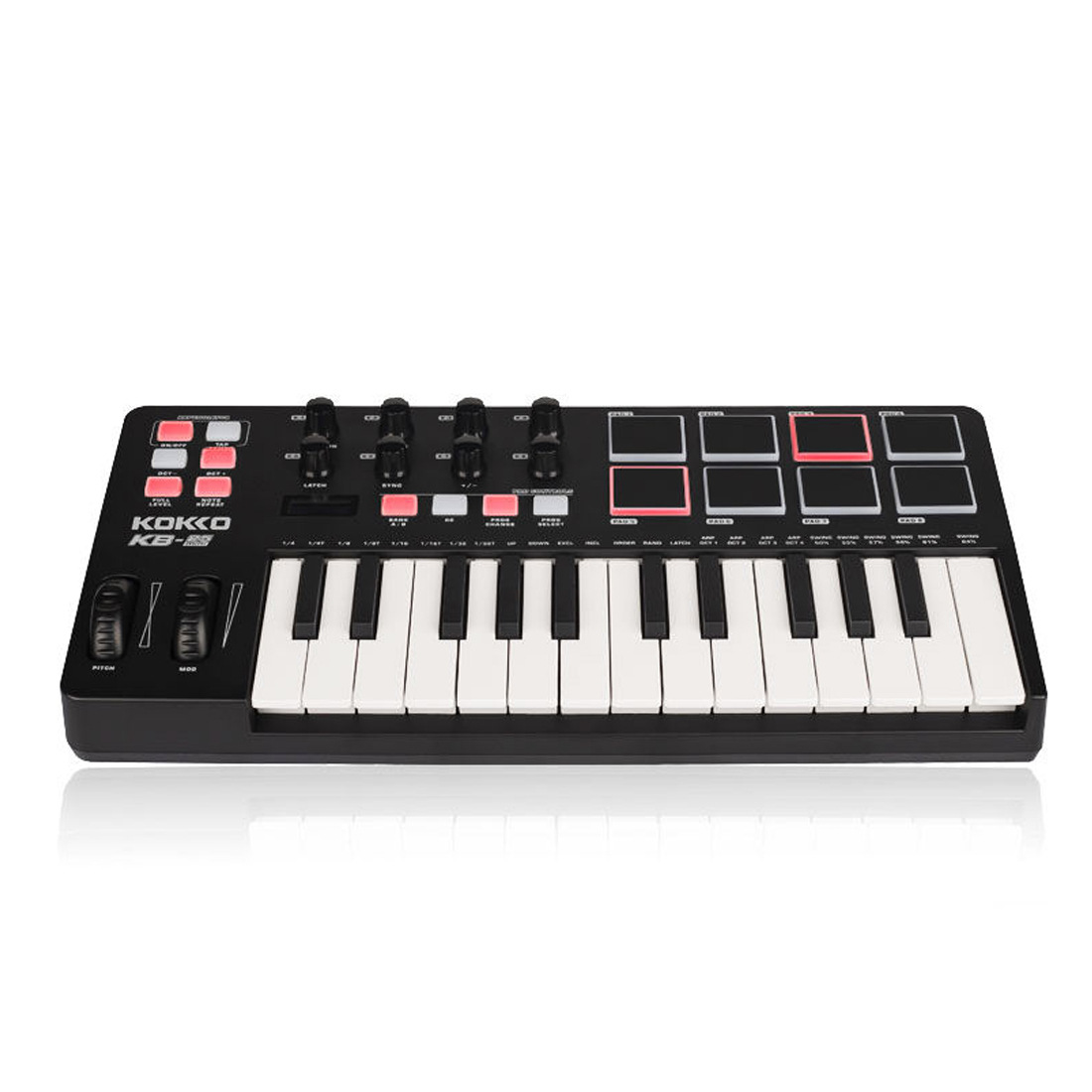 Midi Controller Pad - คีย์บอร์ดควบคุม MIDI แบบ 25 คีย์, แป้นพิมพ์สำหรับการผลิตเพลงแบบพกพา,