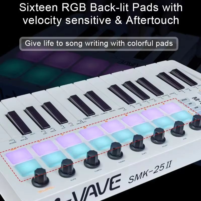 คีย์บอร์ดคอนโทรลเลอร์ M-Vave S - Midi Controller Pad บทวิจารณ์และราคา